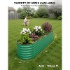 2 Pack Raised Garden Bed Kit, Galvanized Planter Garden Boxes Outdoor, Oval Large Metal Garden Bed for Vegetables Flowers - 3 of 4