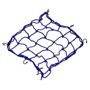 Unique Bargains Travel Camping Extendable Rubber Rope Cover Motorcycle Cargo Luggage Debris Tie-Down Net with 6 Hooks 1 Pc - 1 of 4