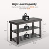 DSVIMOY 3-Tier Shoe Rack Bench, Storage Organizer Suitable for Entryway Living Room, Brown, 11.2"*17.9"*27.5" - 3 of 4