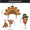 Decorae Halloween Pumpkin Decorating Kit, Turkey Set, 4 Reusable Metal Accessories for Fall Pumpkin Face Decorating w/ Turkey Body Parts - 3 of 4