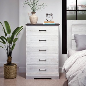 Prepac 27.50" Wide Rustic Ridge 5 Drawer Dresser - 1 of 4