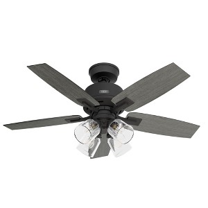 Hunter Fans 44" Gatlinburg Lighted Ceiling Fan Matte Black with Dark Gray Oak Blades and Handheld Remote Control - 1 of 1
