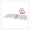 Universal Slant D-Ring View Binder, 3 Rings, 1" Capacity, 11 x 8.5, White, 12/Carton - 4 of 4