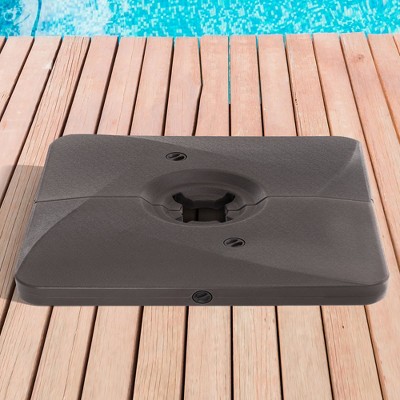 Sonkuki Heavy Duty Patio Umbrella Base Suit for Cantilever Umbrella From 8FT to 12FT, Up to 320LBs, Be Filled With Sand and Water, Black