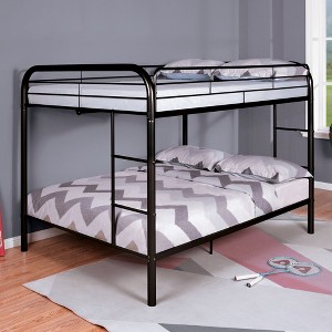 Full Over Full Metal Bunk Bed with Ladder for Bedroom - 1 of 4