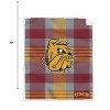 NCAA Minnesota Duluth Bulldogs Plaid Steel Royal Plush Faux Shearling Blanket - 3 of 3
