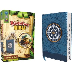 Niv, Adventure Bible, Leathersoft, Blue, Full Color, Thumb Indexed Tabs - by  Zondervan (Leather Bound) - 1 of 1