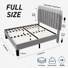 Velvet Upholstered Wingback Bed Frame | with Storage Base | Plywood Structure & Linen Headboard | No Box Spring Needed | Easy Assembly - 2 of 4