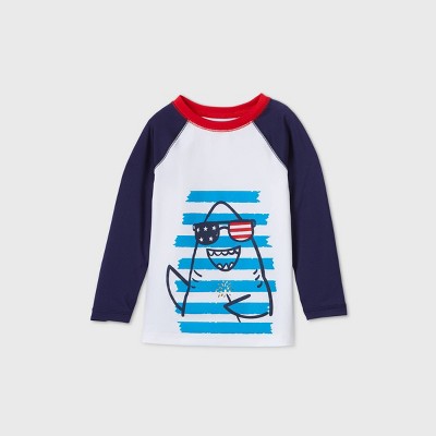 boys white swim shirt