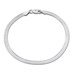 EVERLY JEWELRY | Sterling Silver 3.3mm Herringbone Chain Bracelet, 7.25 inch - 1 of 4