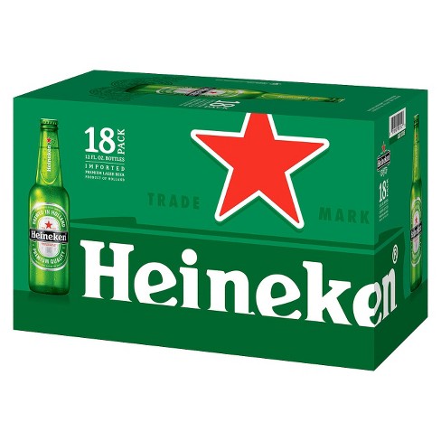 Heineken Imported Premium Lager Beer - 18pk/12 Fl Oz Bottles : Target
