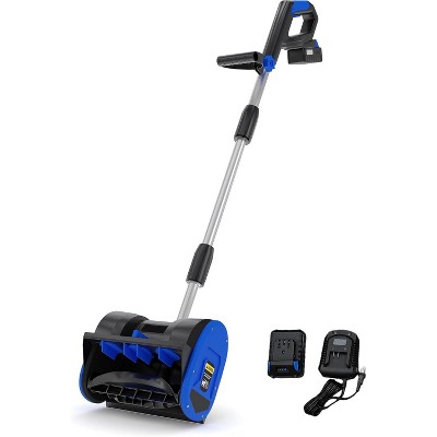 Cordless Snow Shovel, with 20V 4.0Ah Battery & Charger, Brushless Motor, Clears Paths Up to 12 in W and 8 in H, 17 Ft Throwing Distance