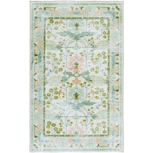 Martha Stewart Floral - MSRW181 - Indoor Power Loomed Machine Washable Skid-Resistant Rugs - 1 of 4