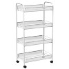 Better Houseware 4-Shelf Wheeled Metal Trolley, White - 2 of 4