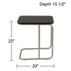 55 Downing Street Thornburg Modern Wood Metal Rectangular Accent Side End Table 20" x 15 1/2" Dark Oak Brushed Nickel Metal Legs for Living Room House - 4 of 4