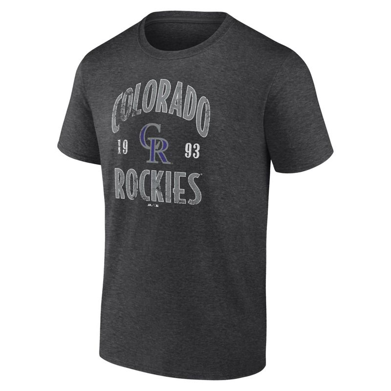 MLB Colorado Rockies Men's Bi-Blend T-Shirt, 2 of 4