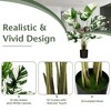 Tangkula 4FT Artificial Monstera Deliciosa Tree 2-Pack Fake Plant Faux Tree for Decoration - 4 of 4