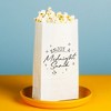 Big Dot of Happiness Midnight Snack Popcorn Bags, Late Night Wedding Party Favor Snack Treats, Free-Standing Individual White Paper Bags - 25 Count - 3 of 4