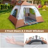 FURNIinspire Camping Tents 4 Person Family Camping Tent, UV Protection, Quick Setup Family Tent, Durable Oxford Fabric, Brown, 94.5"*94.5"*59" - 2 of 4