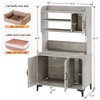 Cat Litter Box Enclosure with Shelves and Doors, Wood Sturdy Hidden Litter Box Furniture, Indoor Cat House Furniture with 4 Storage Layers - 2 of 4