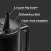 HydroJug Traveler - Water Bottle with Handle & Flip Straw - Leak Resistant Tumbler, Insulated, Stainless Steel & Rubber Base - 3 of 4