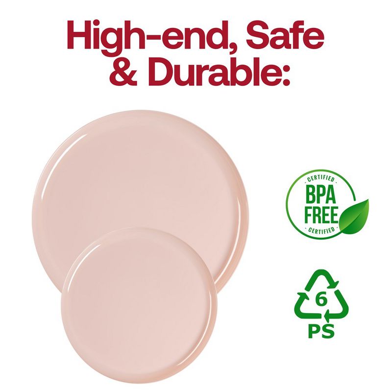 Smarty Had A Party Pink Flat Round Disposable Plastic Dinner Plates (10") (120 Plates), 5 of 7
