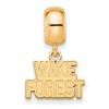 Black Bow Jewelry 14k Yellow Gold Plated Sterling Silver Wake Forest Demon Deacons NCAA Bead Charm - 2 of 4