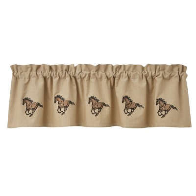 Park Designs Horse Embroidered Lined Valance 60” X 14” : Target