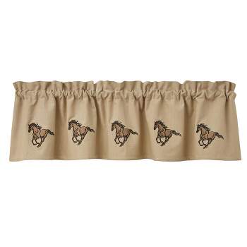 Park Designs Horse Embroidered Lined Valance 60” x 14”