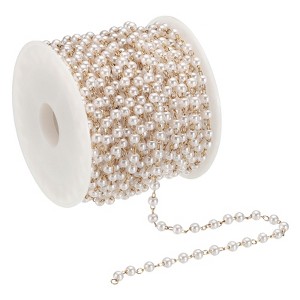 Unique Bargains Faux Pearl Beading Chain with Spool for DIY Necklace Bracelet - 1 of 4
