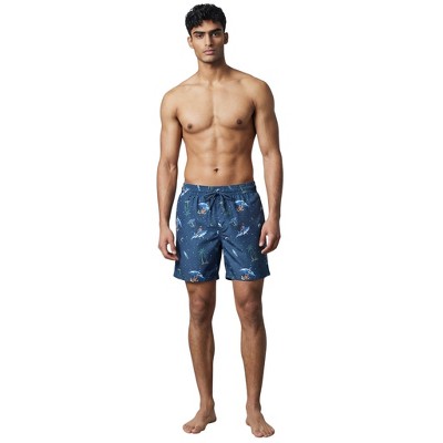 Burnside Men's Midnight Blue Alien Cowboy 6" inseam Bathing Suit-large — фото 3