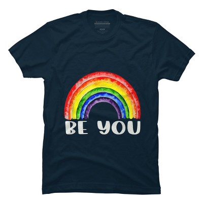 Adult Design By HumansBe You Pride Watercolor Rainbow By Belugastore T-Shirt