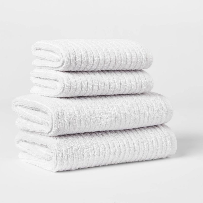 Quick Dry Ribbed Bath Towel Set - Threshold™, 1 of 14
