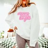 Merry & Bright Outline Puff  - Women's Lightweight Garment Dyed Sweatshirt - 2 of 3