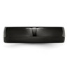 Black Bow Jewelry 6mm Black Ceramic, Stainless Steel & CZ Standard Fit Band - 3 of 4
