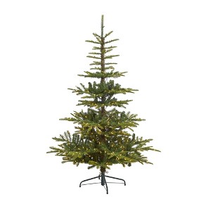 Nearly Natural 6’ Layered Washington Spruce Prelit LED Artificial Christmas Tree - 1 of 1