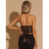 INSPIRE CHIC Women's Halter Corset Vintage Paisley Lace Up Backless Boned Bustier Crop Tops - image 4 of 4