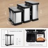 10/13 Gallon Dual Trash and Recycling Bin Fingerprint Proof Stainless Steel Kitchen Garbage Can with Double Lid - 2 of 4