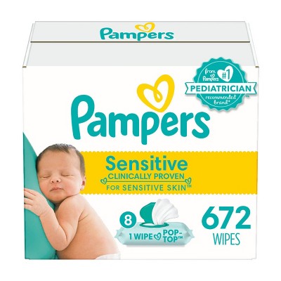 Pampers Sensitive Perfume Free Baby Wipes - 672ct