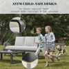 SUGOLD Outdoor Patio Chairs Set of 2, Aluminum Stackable Dining Chairs with Armrest and Cushions - 3 of 4
