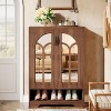 Tribesigns Shoe Cabinet with Mirrored Doors, 5-Tier Shoe Storage Organizer with Adjustable Shelves for Entryway, Hallway, Closet, Living Room - 2 of 4