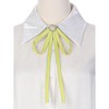INSPIRE CHIC Women's Wedding Party Satin Brooch Pin Bow Tie with Pearl - 4 of 4