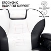 Karl Home Classical Style Heavy Duty Hydraulic Reclining Barber Chair Black and White - 3 of 4
