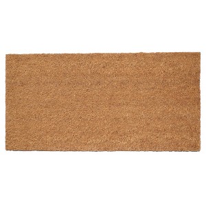 HomeRoots 12" X 24" Natural Coir Outdoor Door Mat - 1 of 3