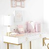 Blu Monaco 5 Piece Desk Set with  Hanging File Holder - 3 of 4