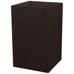 Vioscapes Square Coffee Bean Husk & Recycled Plastic Outdoor Planter Box Brown 10"x10" - 1 of 4
