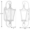 Progress Lighting Cadence 1-Light Outdoor Wall Lantern in Black with Seeded Glass Shade - 2 of 2