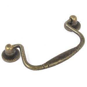 Unique Bargains Vintage Style Bronze Tone Drawer Dresser Cabinet Round Knob Pull Handle 4"x2" Bronze Tone - 1 of 3