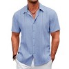 COOFANDY Men's Cuban Guayabera Shirt Casual Short Sleeve Button Down Shirts Summer Beach Shirts - 4 of 4