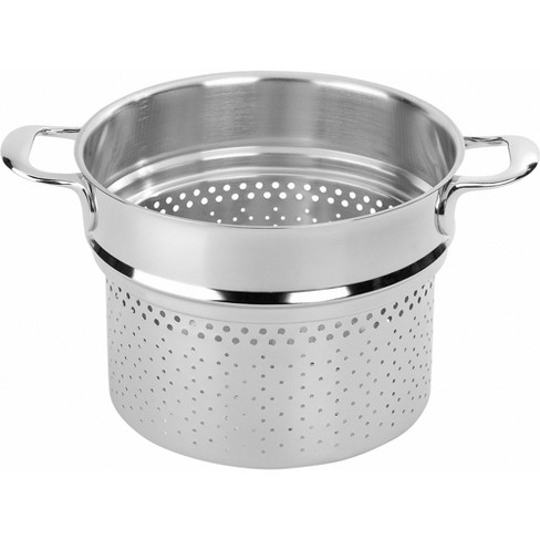 Best All Purpose Steamer and Colander with Lid, Perfect Pasta Pot Insert  with Removable Handle